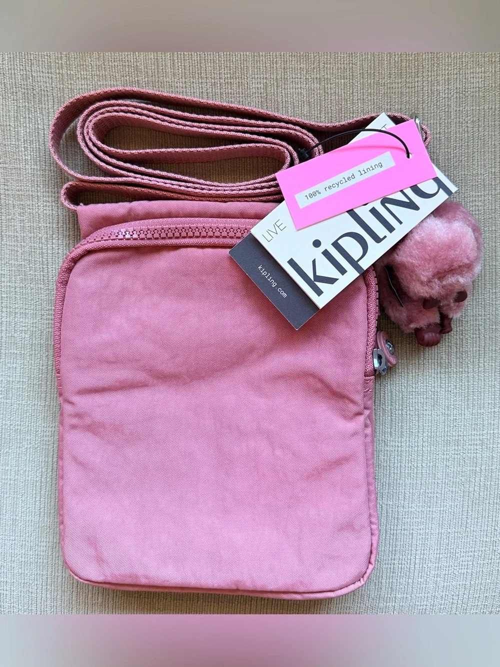 KIPLING Nylon New Eldorado Crossbody Bag Kind Rose NWT